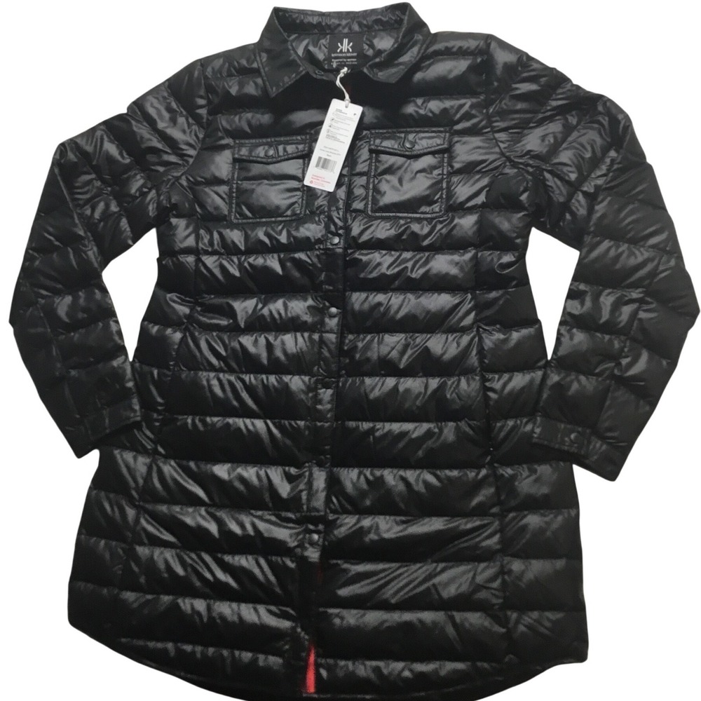krimson klover Annie Long Shacket STP Black Down Outerwear Women's L NWT